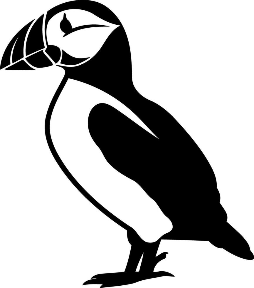puffin wild animal isolated vector