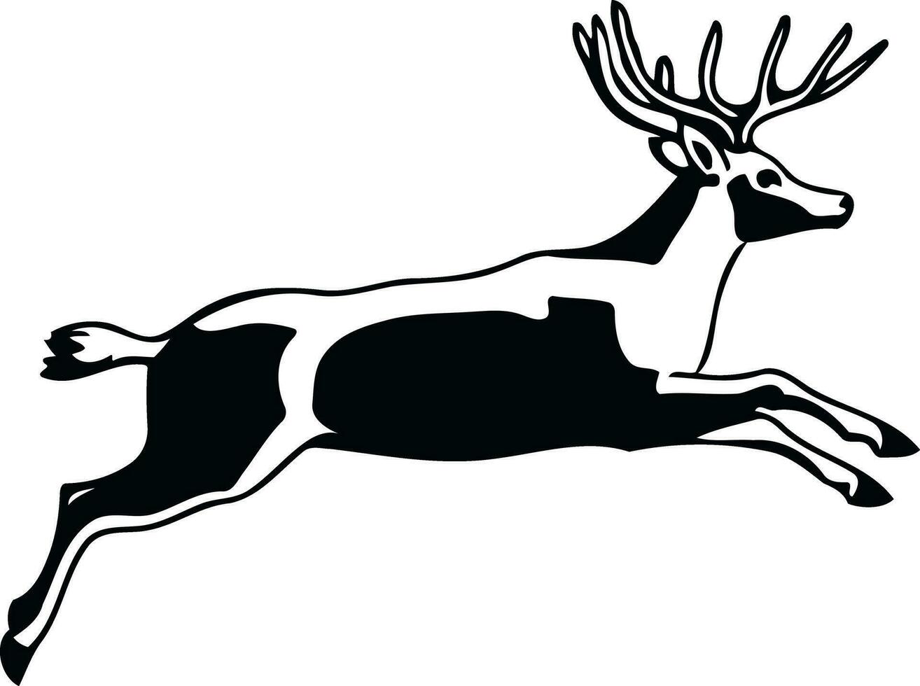 animal mammal deer jumping vector