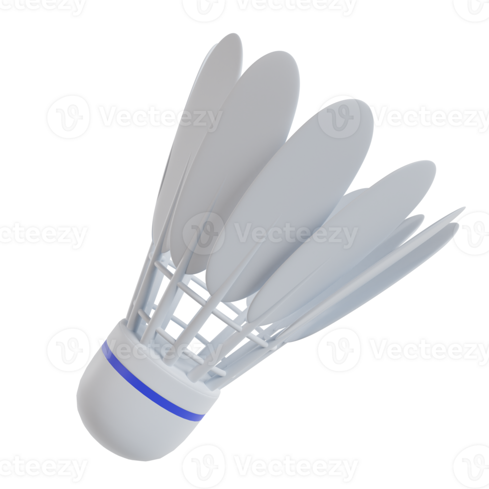 bádminton pelota en mosca 3d aislado png