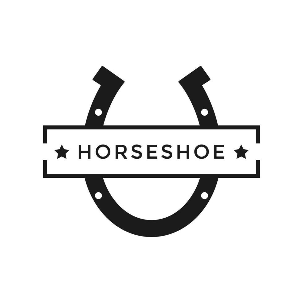 horseshoe concept logo design template vector
