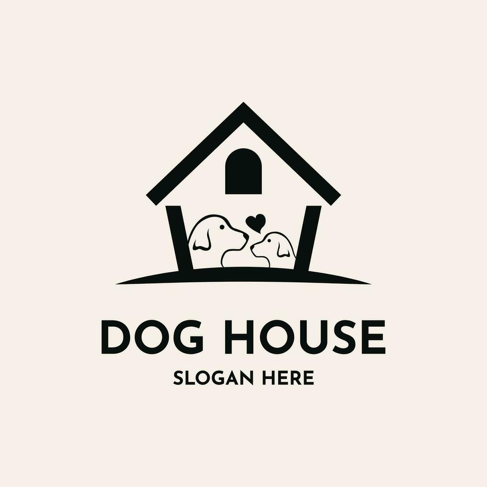 Dog house logo design creative idea vector