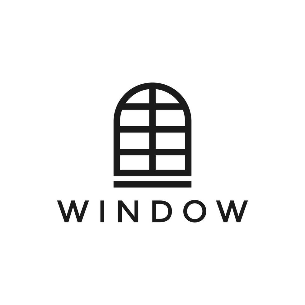 Simple window logo design template vector