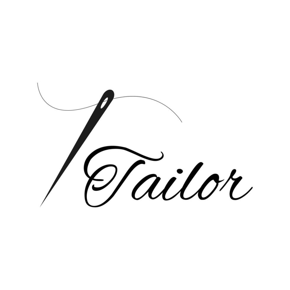 simple tailor logo design template vector