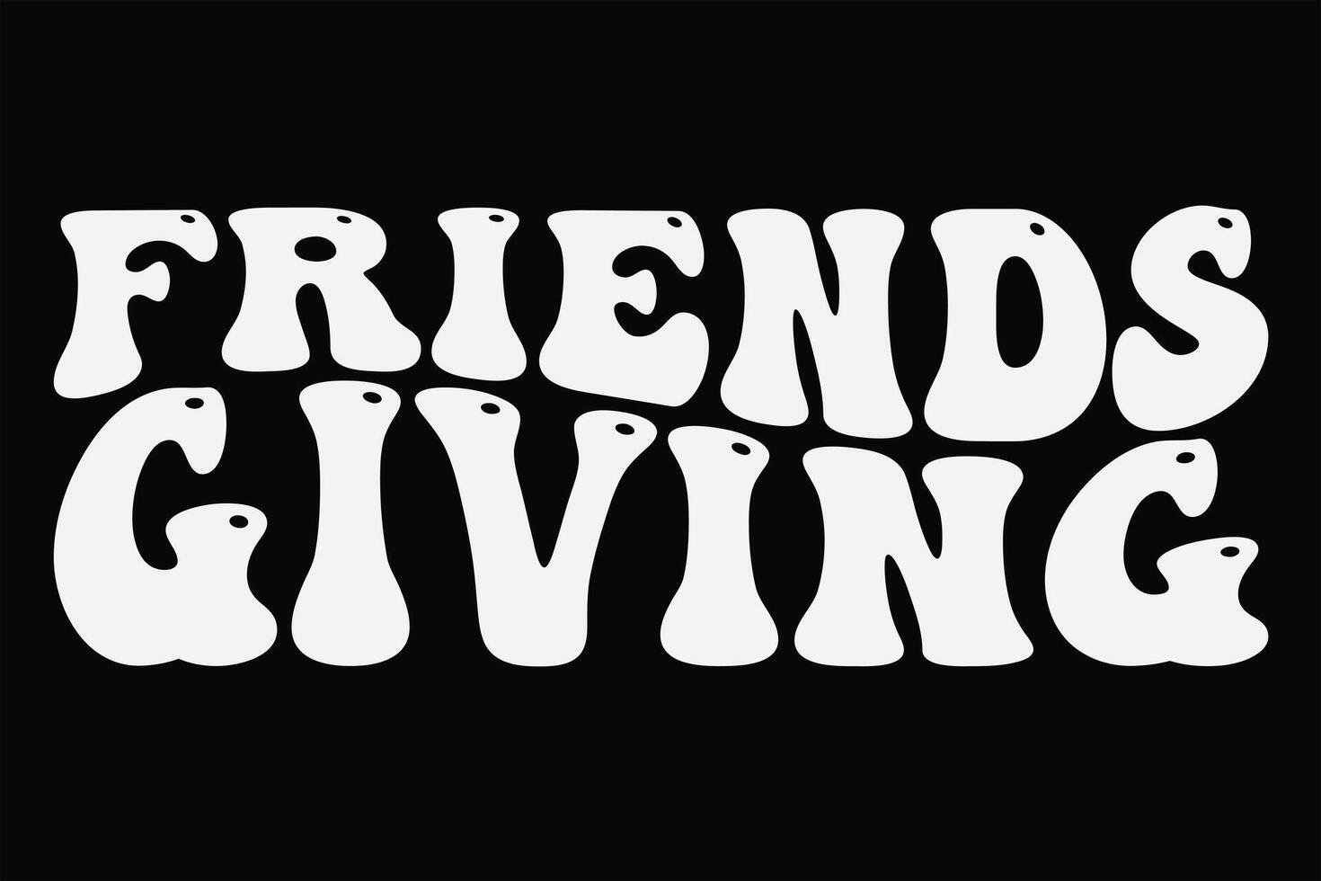 Friendsgiving Funny Thanksgiving T-Shirt Design vector