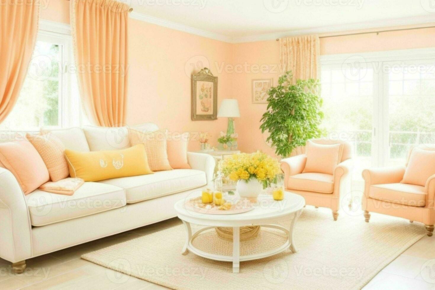 Traditional Living Room Style home interior. Pro Photo