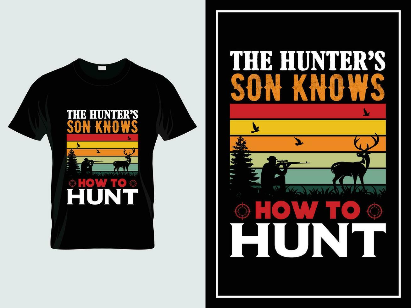 Custom hunting t-shirt design vintage style, hunting typography t-shirt vector