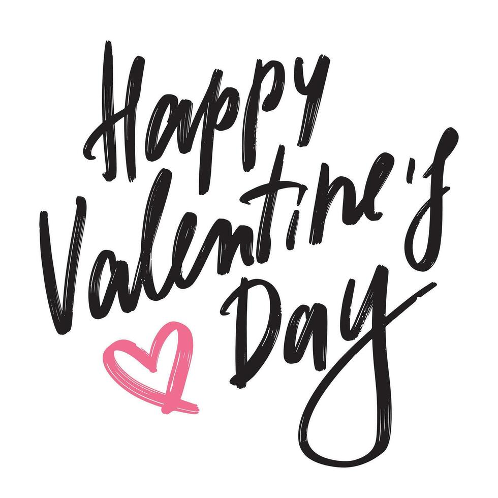 Valentines day background with heart  and lettering of happy valentines day text. Vector illustration. Wallpaper, flyers, invitation, posters, brochure, banners.