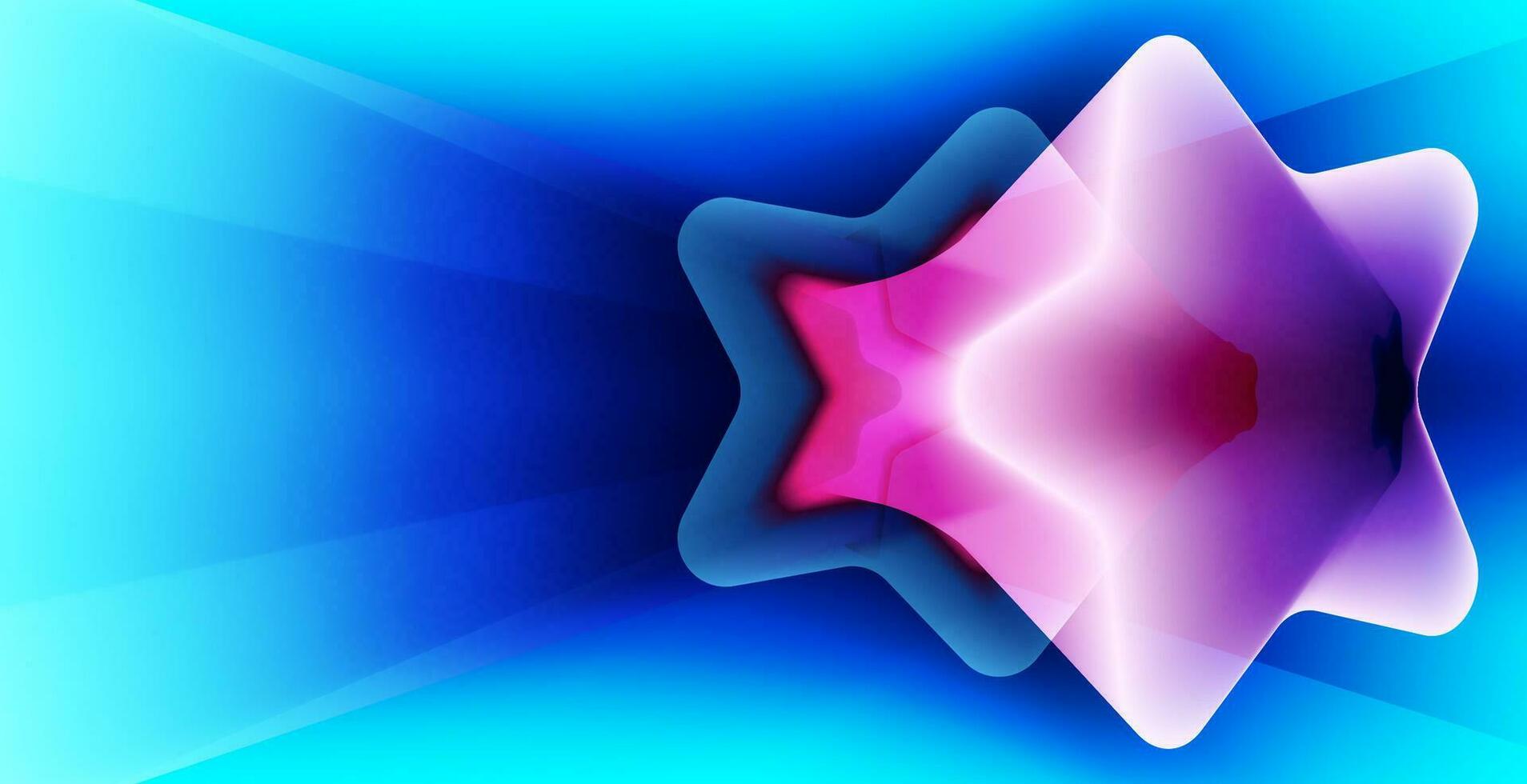 blue gradient banner with abstract pink ornament. business banner template promotion. advertise template  background with text space. abstract emboss line in the blue banner template vector