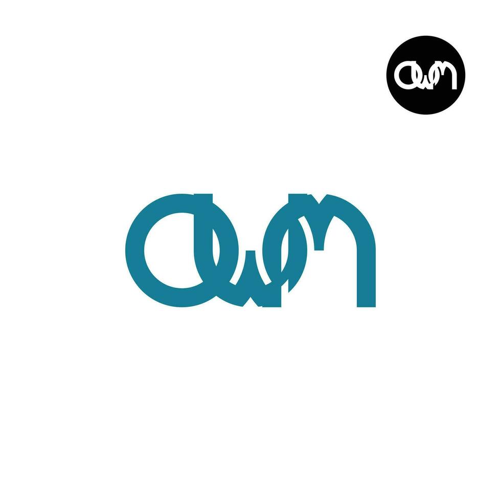 Letter OWM Monogram Logo Design vector