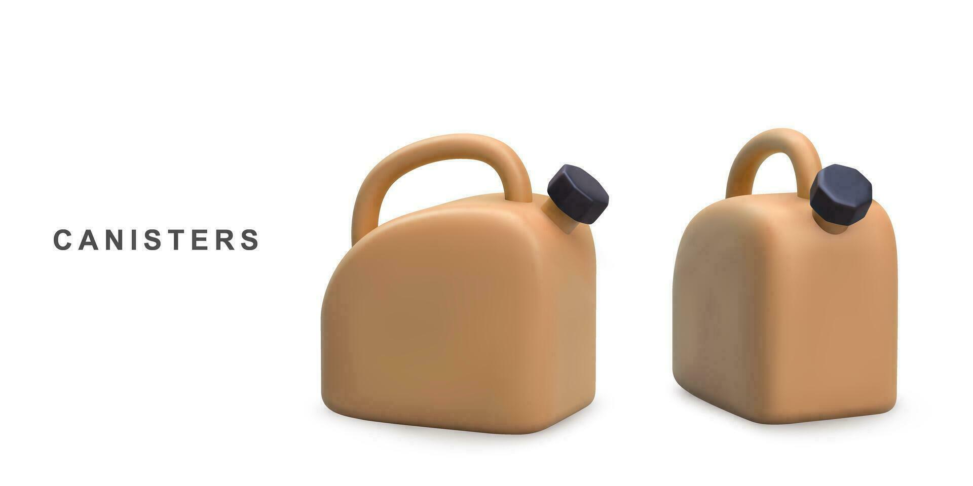 3d two realistic canister on white background. Vector illustration