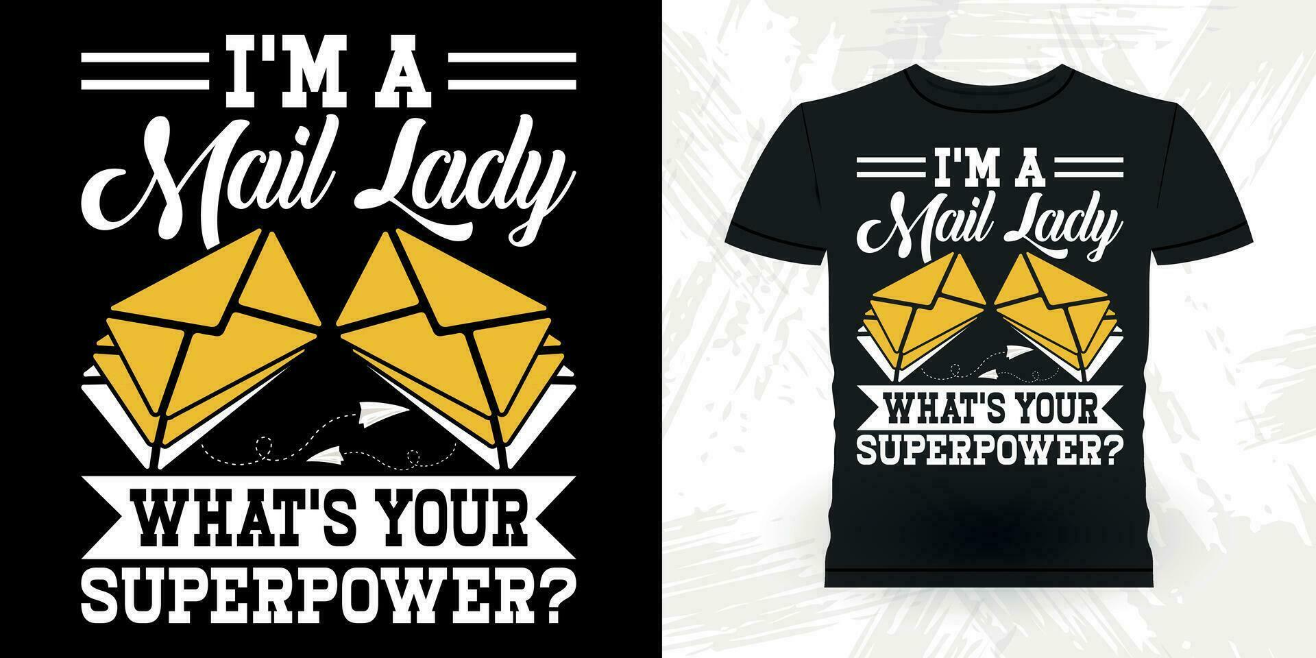 Mother's Day Mom Lover Funny Mailman Mail Retro Vintage Postal Worker T-shirt Design vector