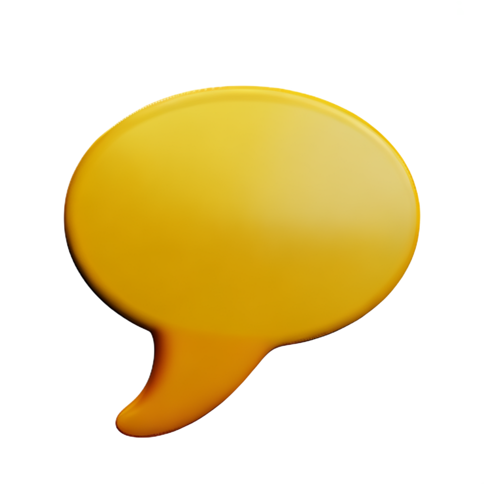 speech bubble 3d icon illustration png