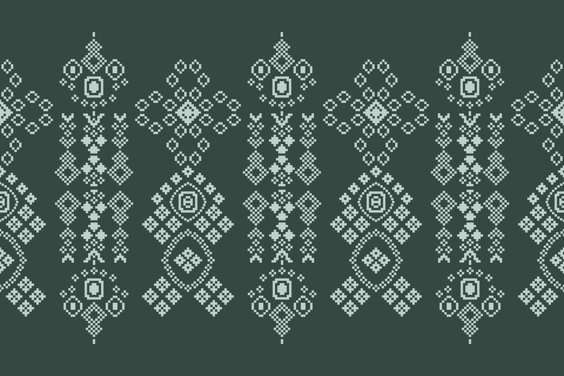 Ethnic geometric fabric pattern Cross Stitch.Ikat embroidery Ethnic