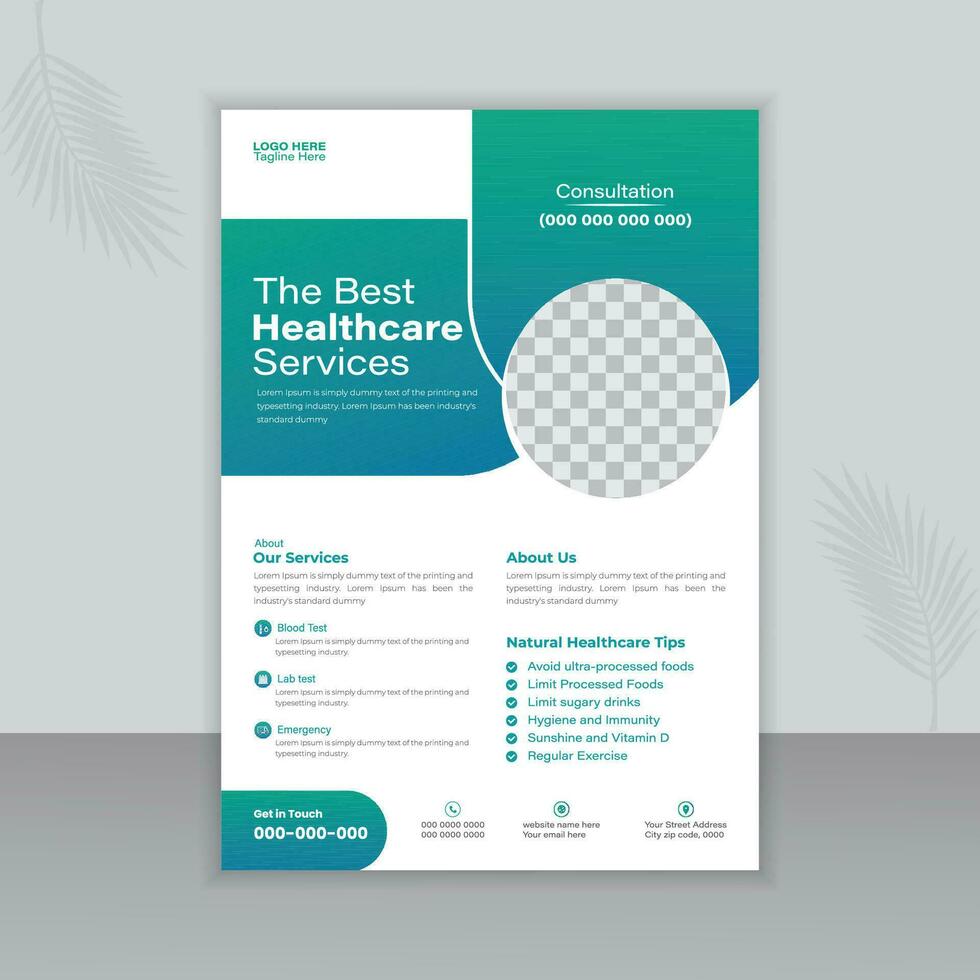 Creative The Best Medical Flyer Or Brochure Design Template vector