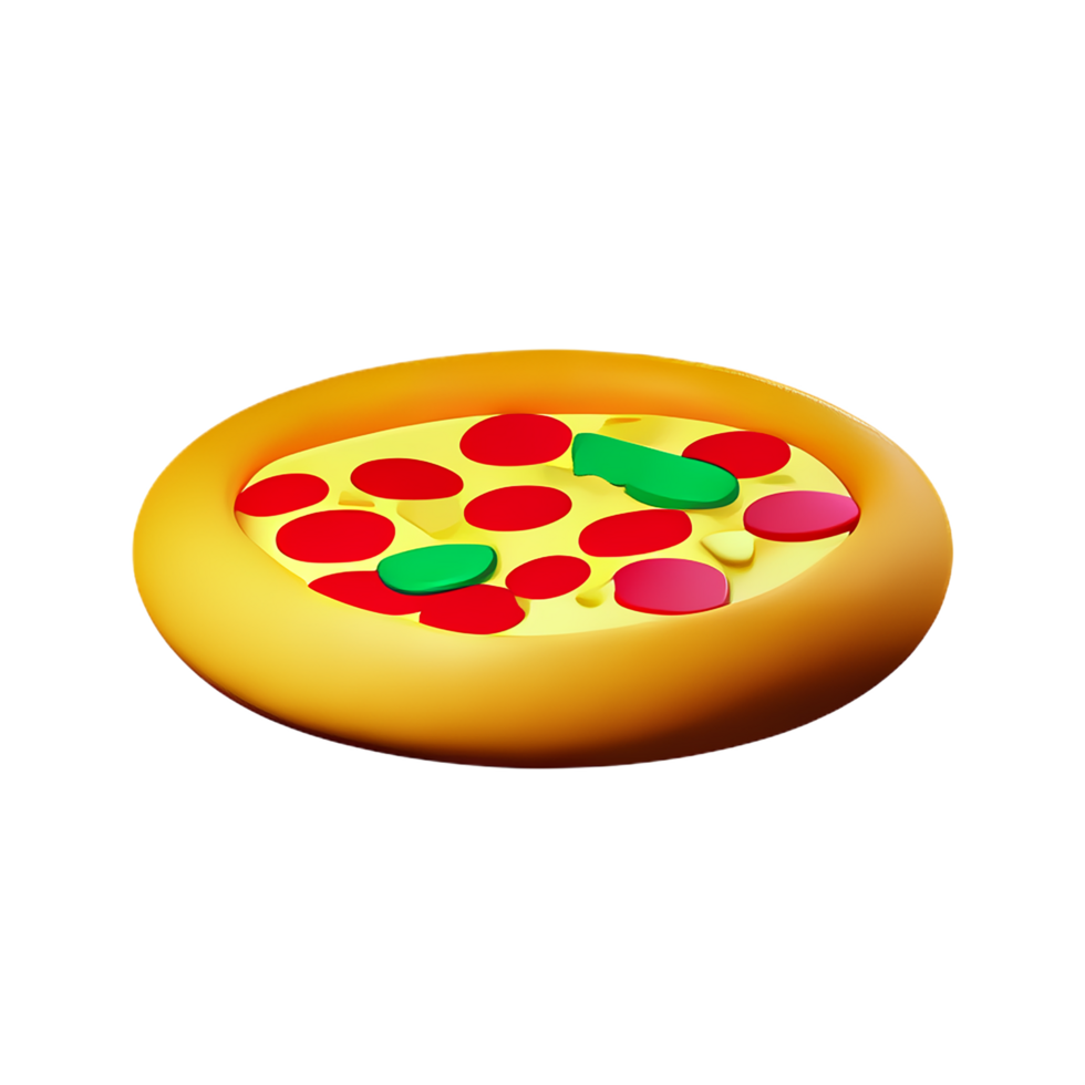 pizza 3d icoon illustratie png