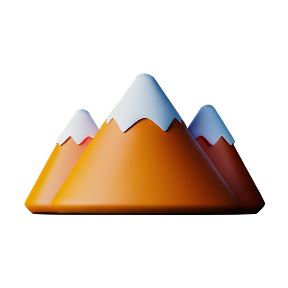 mountain 3d icon illustration png