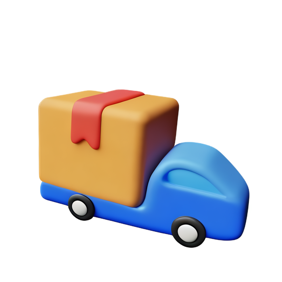 delivery 3d rendering icon illustration png