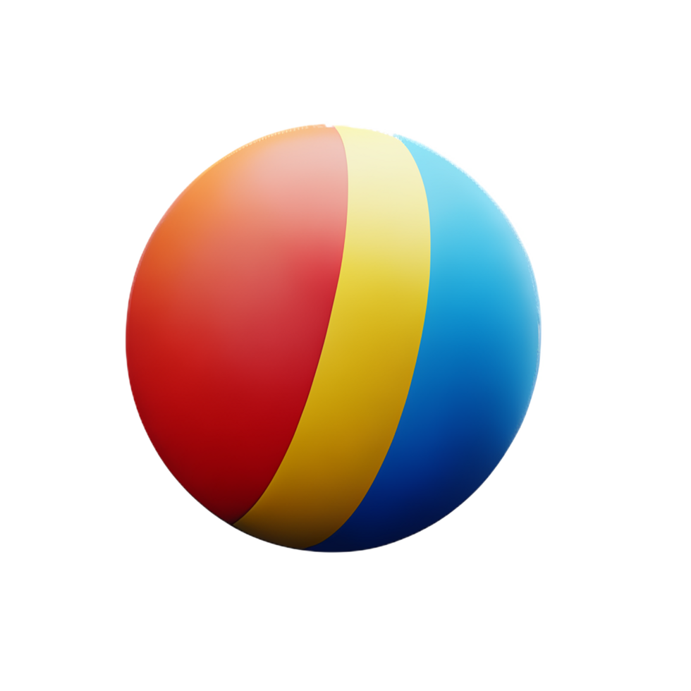 beach ball 3d travel and holiday illustration png