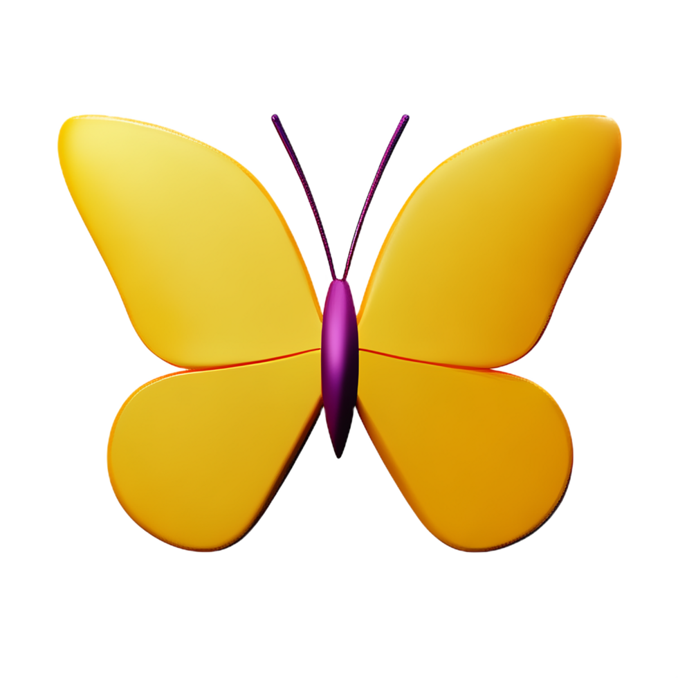 butterfly 3d icon illustration png