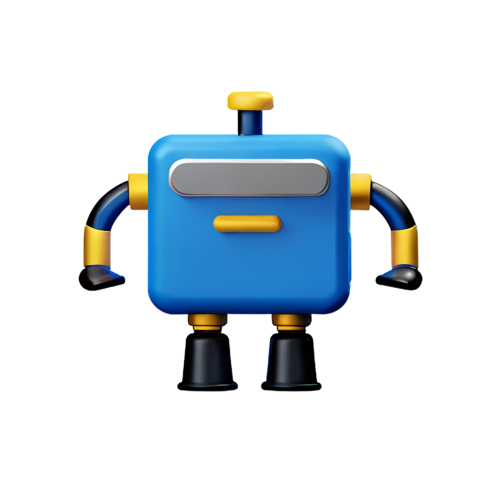 Roboter 3d Rendern Symbol Illustration png