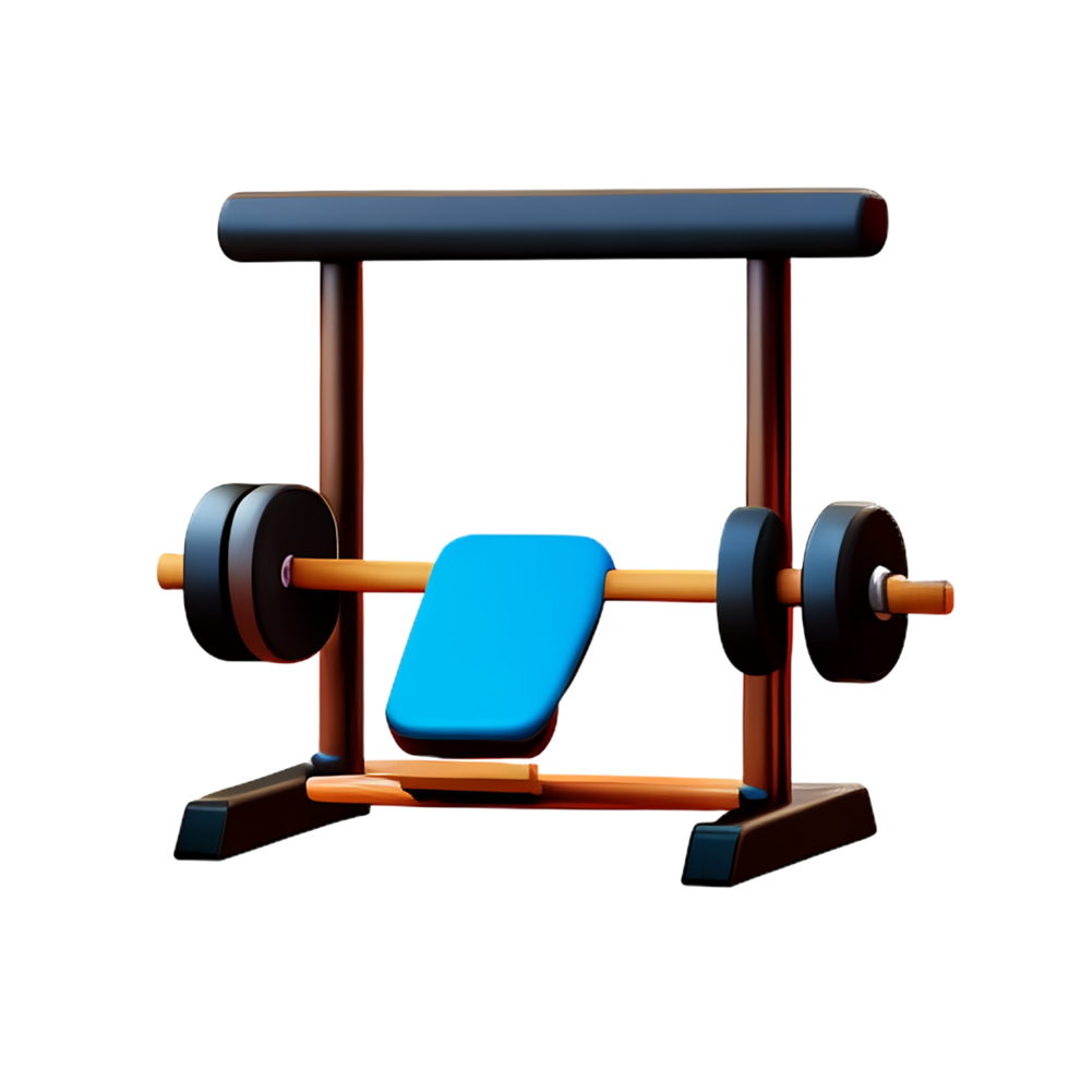 sit up bench 3d gym fitness icon png