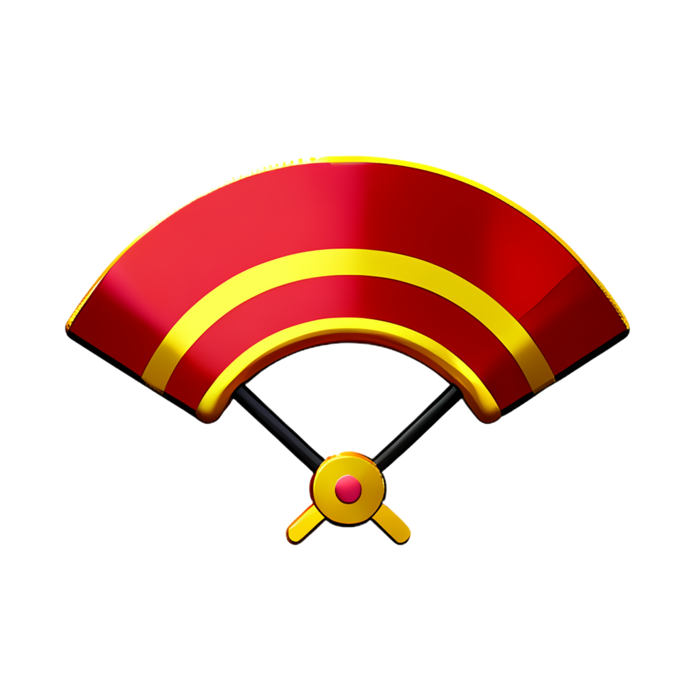 chinese new year icon fan 3d render png