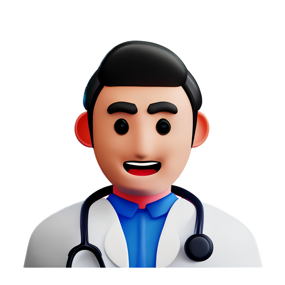 médecin 3d icône illustration png