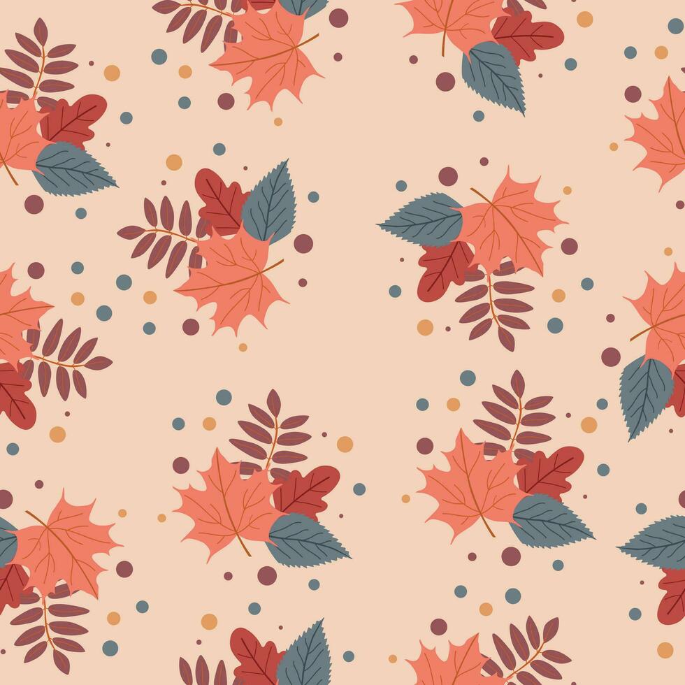 Autumn leaves. Seamless autumn pattern. vector
