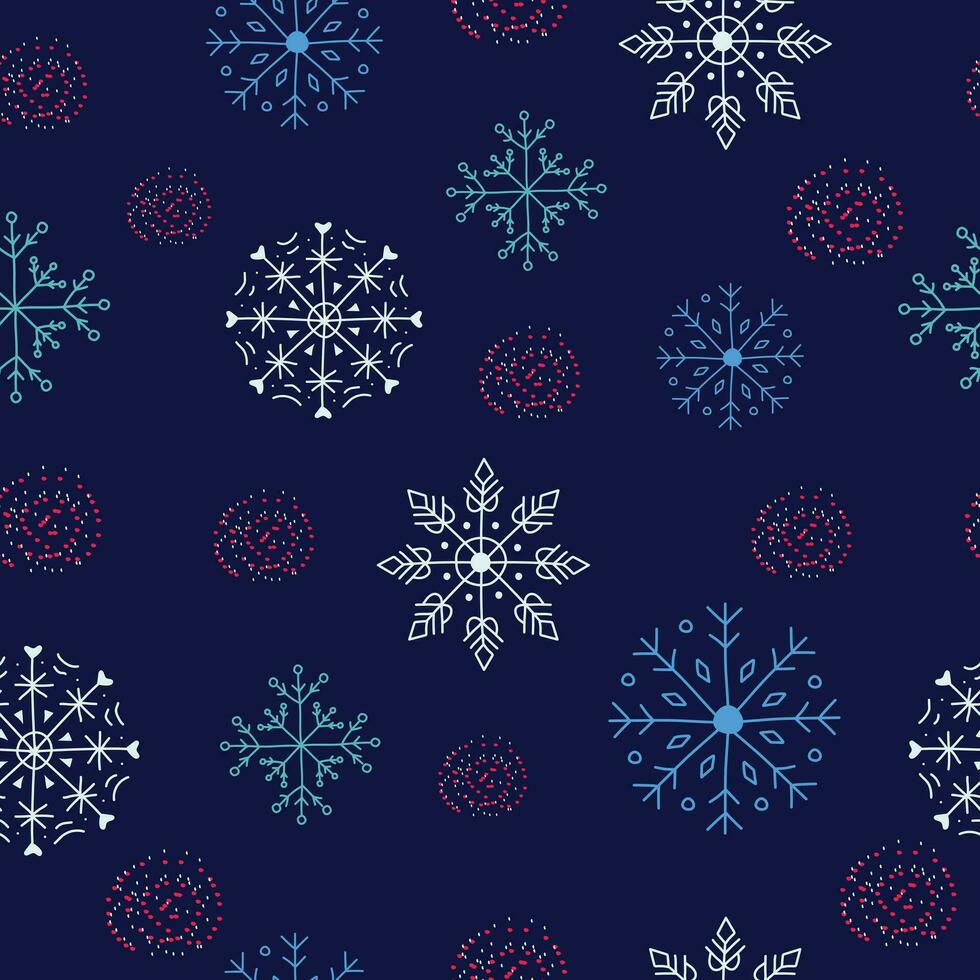 Bright winter abstract seamless pattern. vector