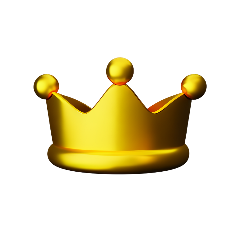 crown 3d icon illustration png