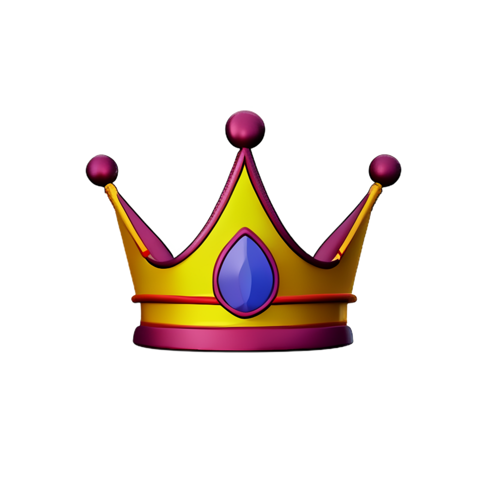 crown 3d icon illustration png