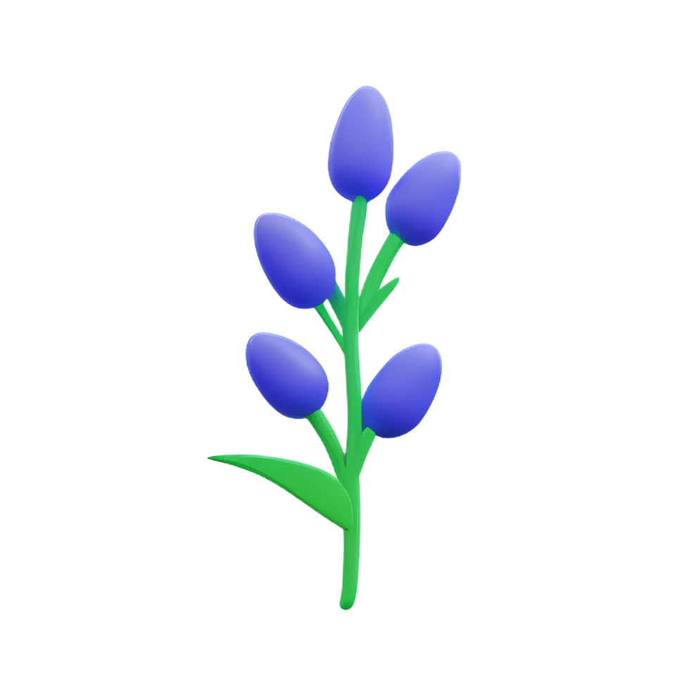 floral 3d icon illustration png