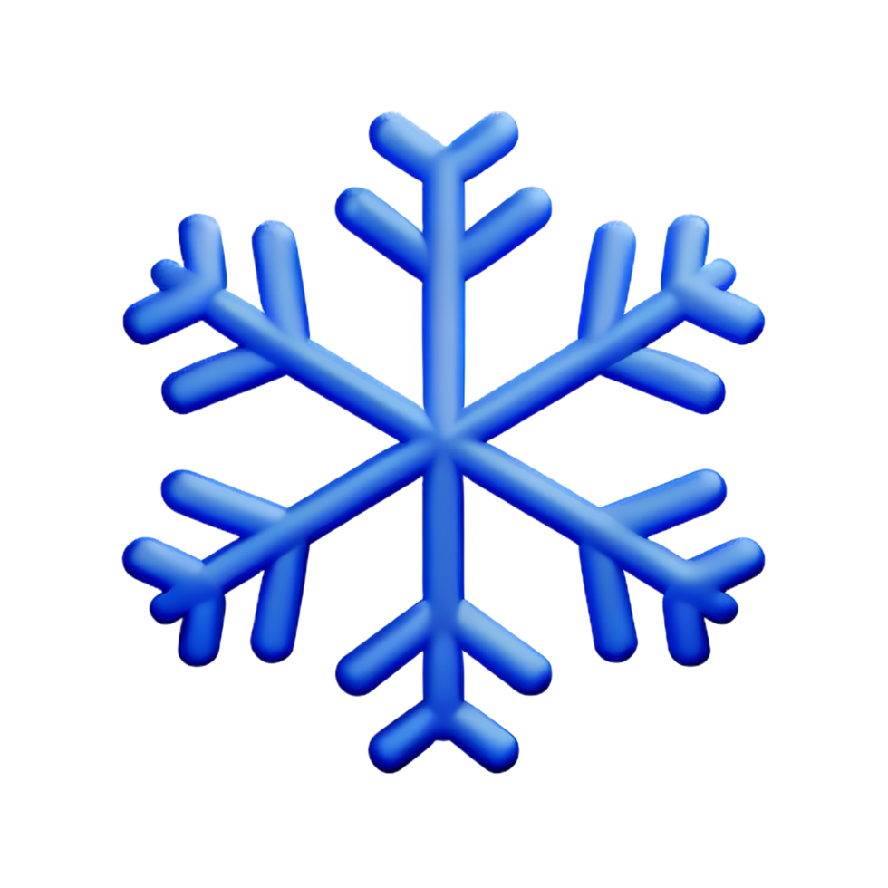 snowflake 3d rendering icon illustration png