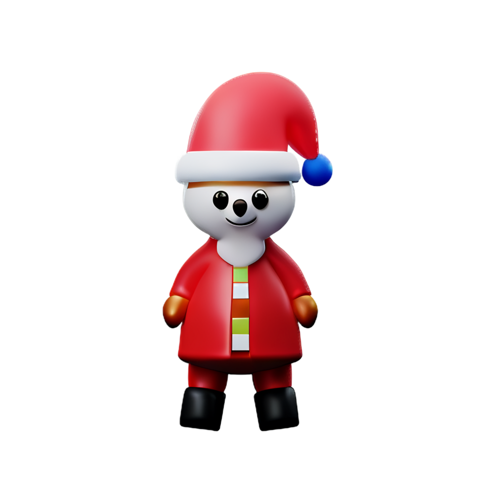 merry christmas 3d rendering icon illustration png