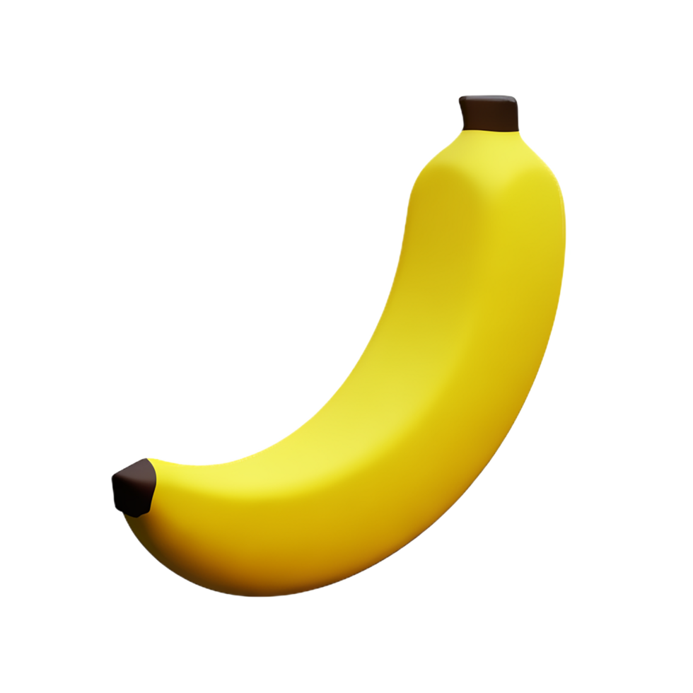 banana 3d rendering icon illustration png