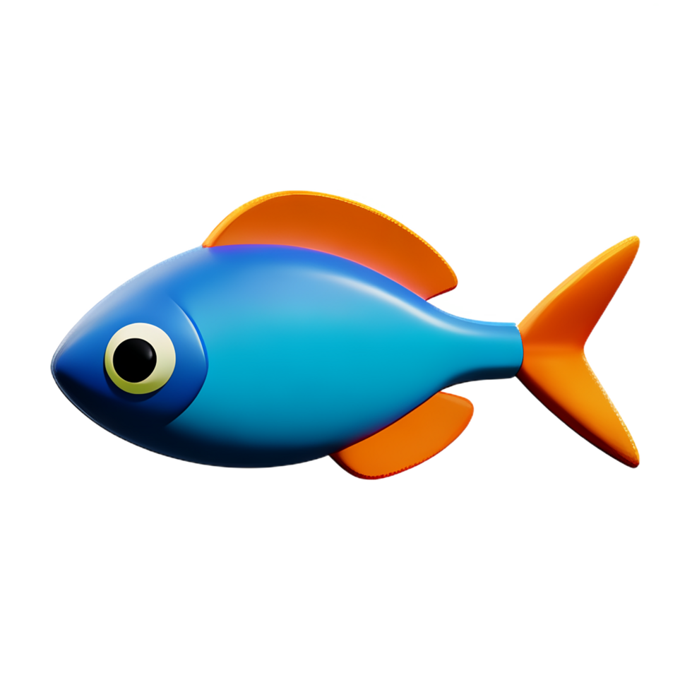 Fish 3d icon illustration png