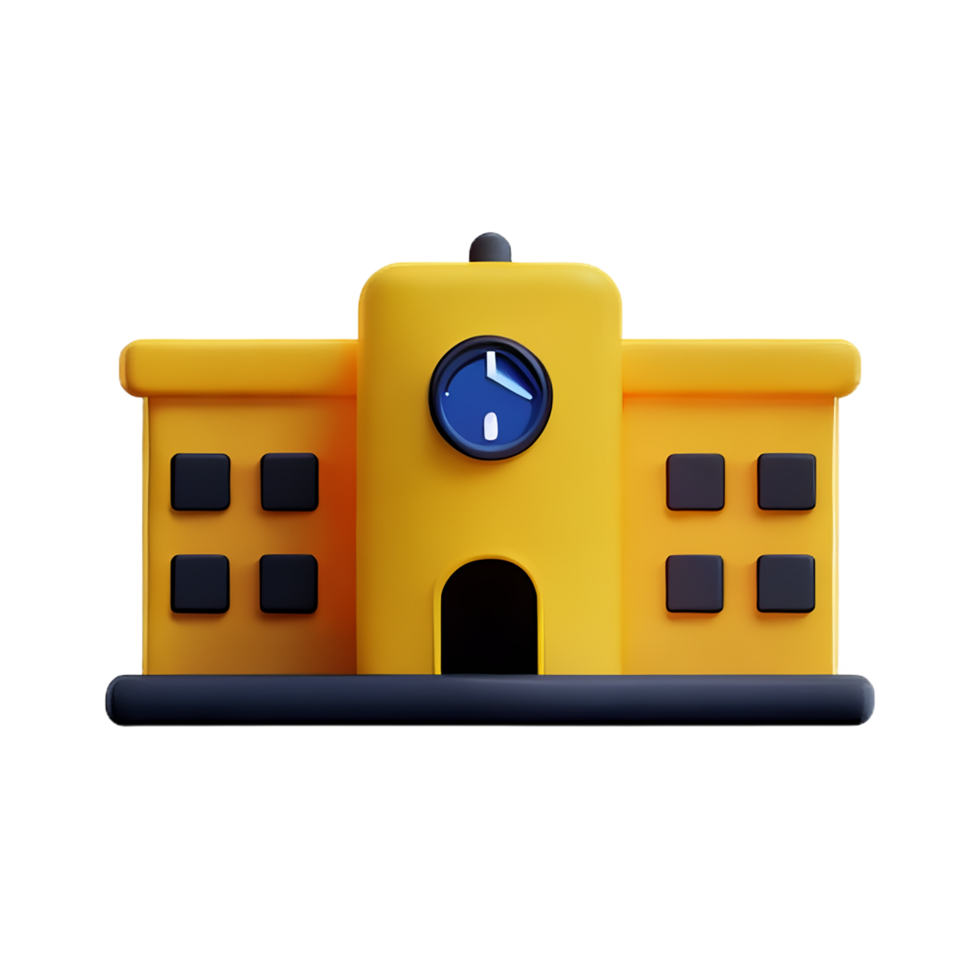 school 3d icon illustration png