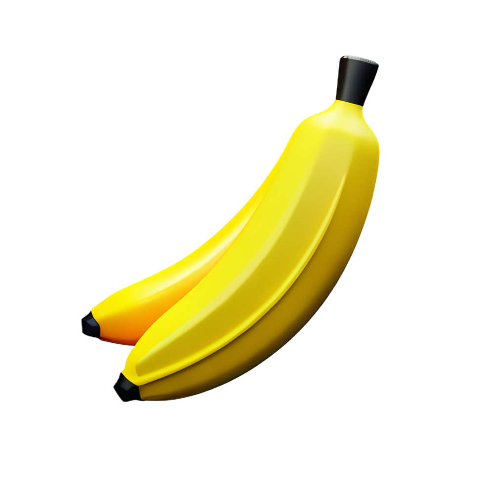 banana 3d rendering icon illustration png