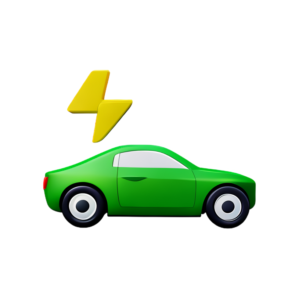electric car charging station 3d energy icon png