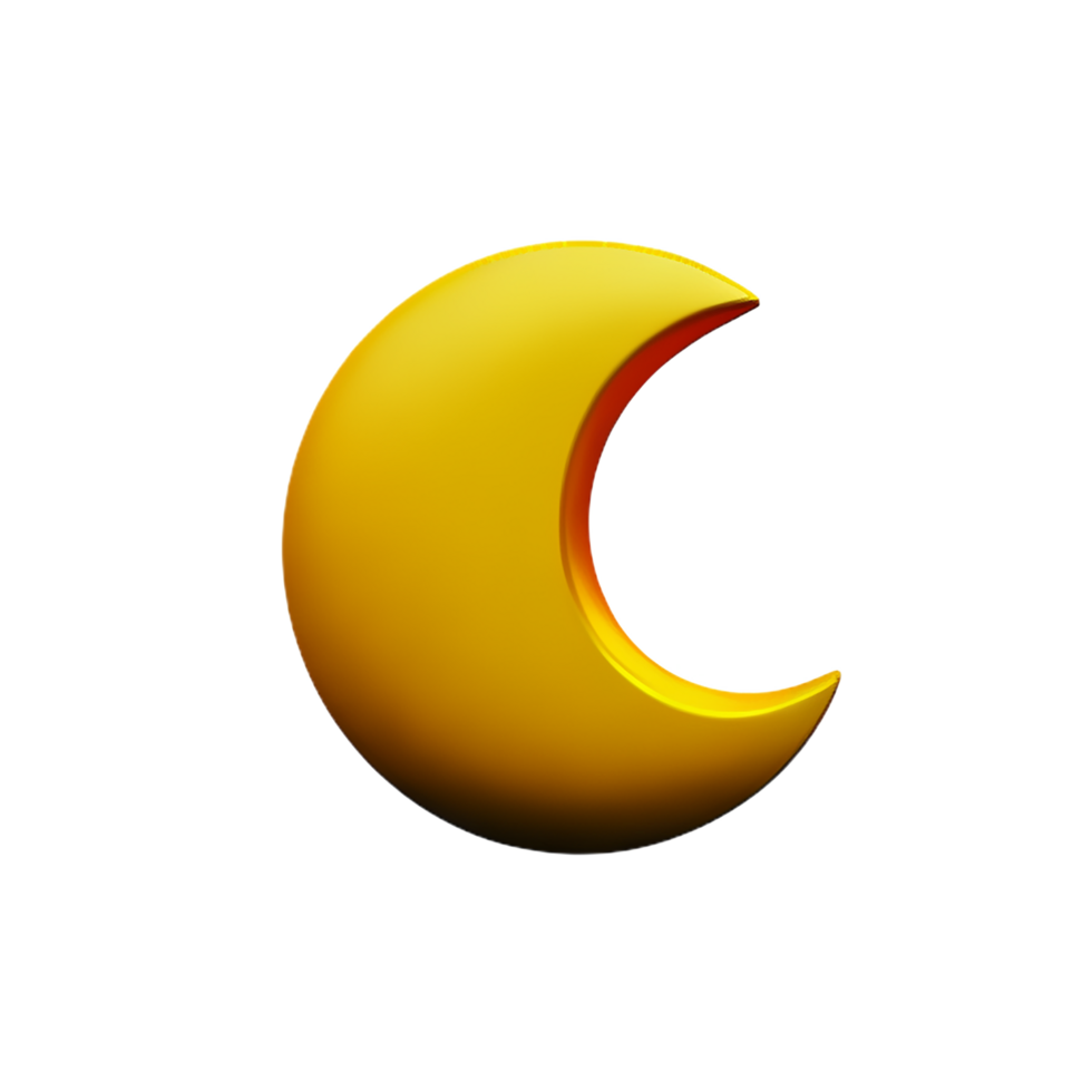 moon 3d icon illustration png