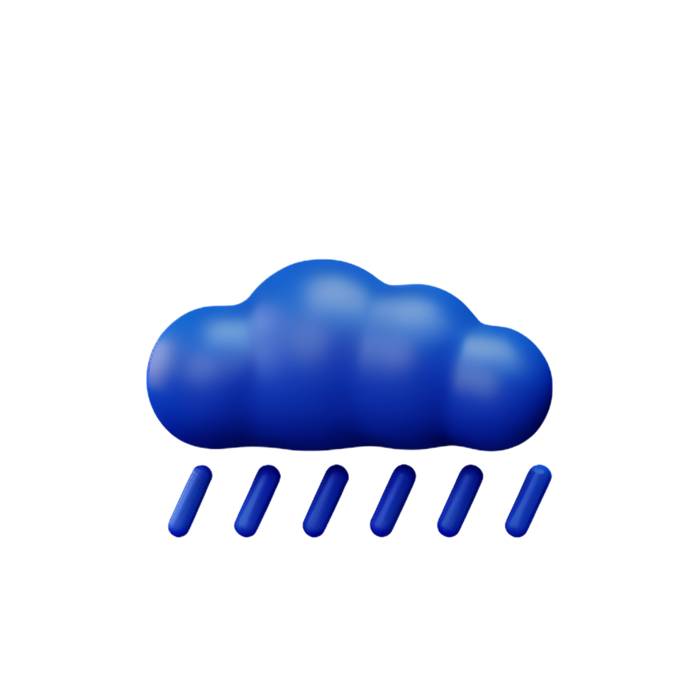 Rain 3d rendering icon illustration png