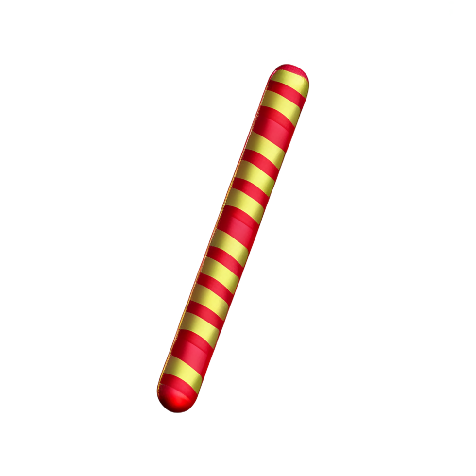 christmas 3d candy stick with mistletoe illustration png