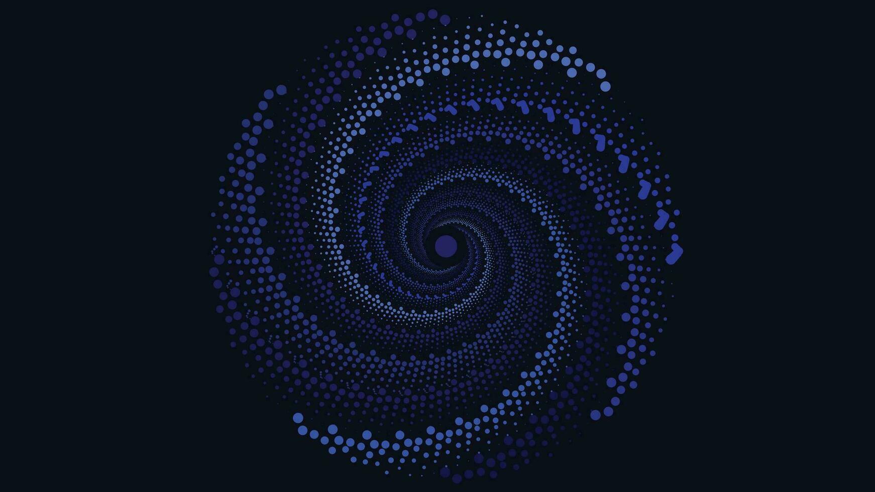 Abstract vortex spiral different color round background in dark blue. This creative style background will make your project more stunning and interesting. vector