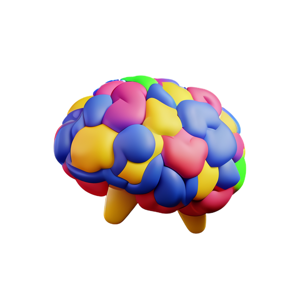 brain 3d icon illustration png