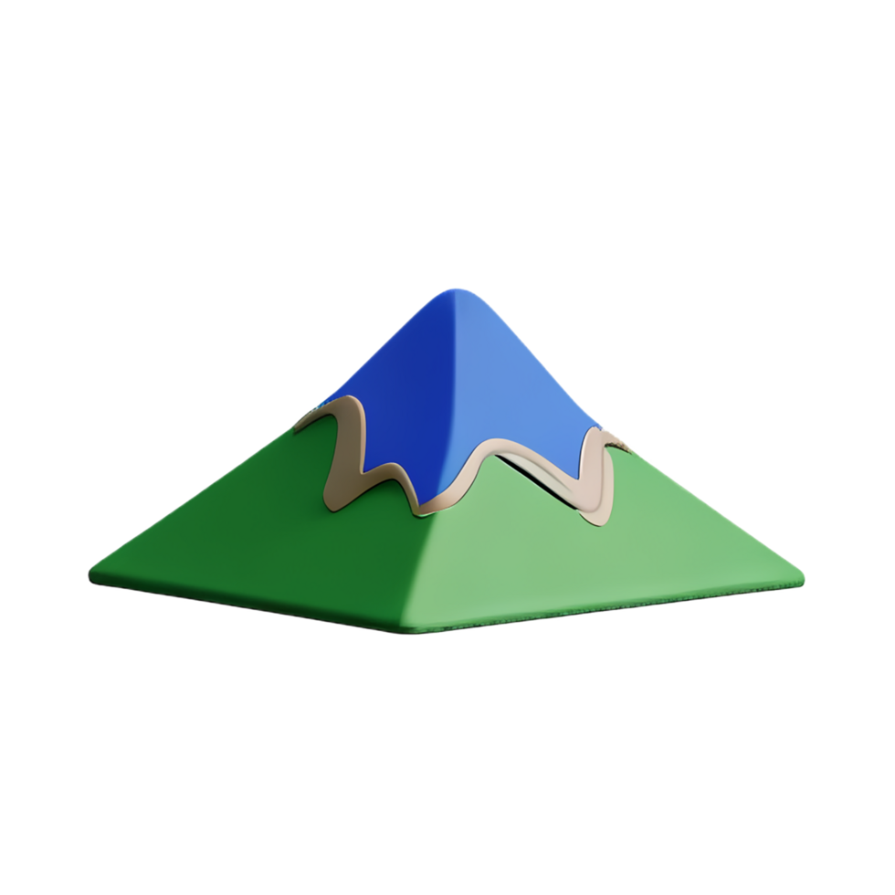 mountain 3d icon illustration png