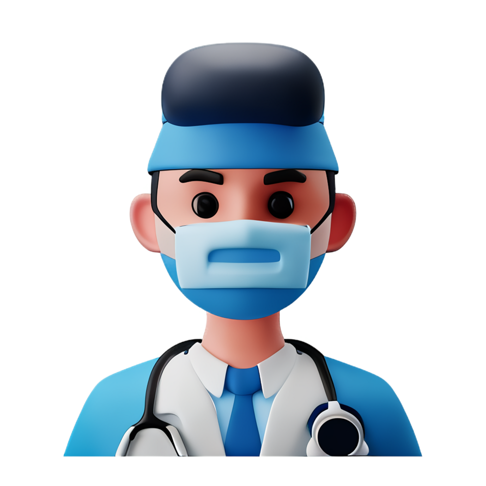 médecin 3d icône illustration png