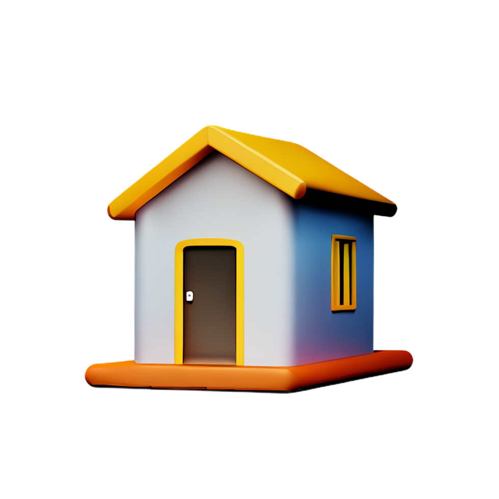 house 3d icon illustration png