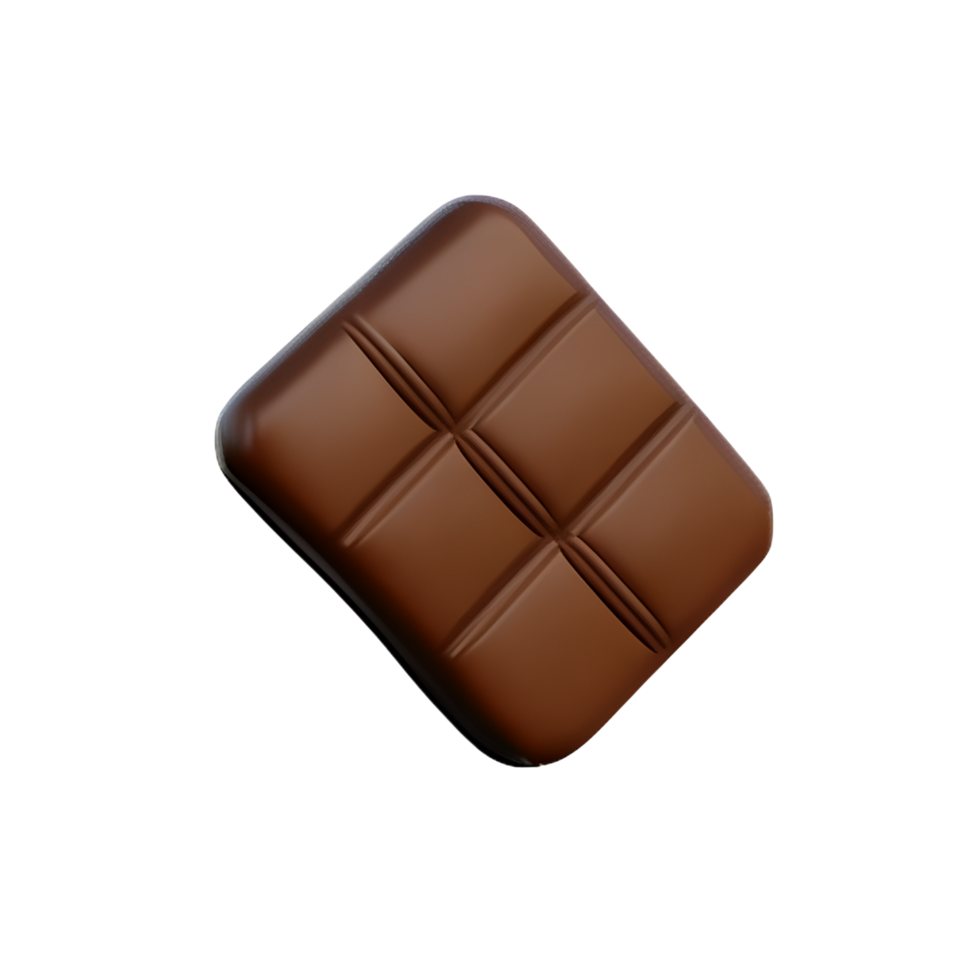 chocolate 3d rendering icon illustration png
