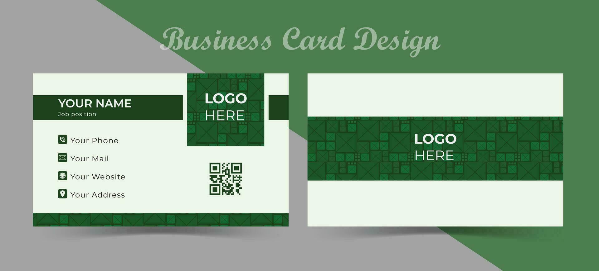 resumen antecedentes negocio tarjeta diseño. verde sombra visitando tarjeta Bosquejo. vector