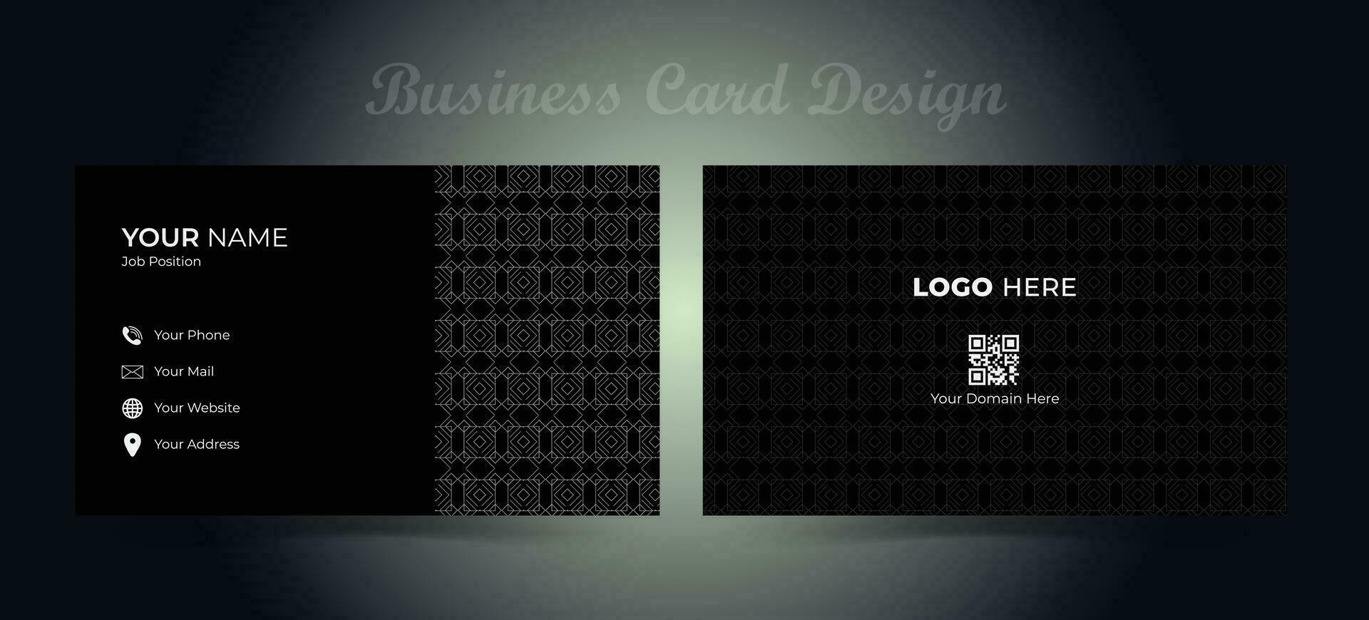 lujo y elegante oscuro negro azul negocio tarjeta diseño con curva estilo minimalista impresión modelo. moderno negocio tarjeta diseño con sombra efecto. vector